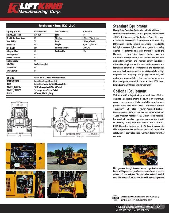 Liftking LK12C Vorkheftruck voor zwaar terrein
