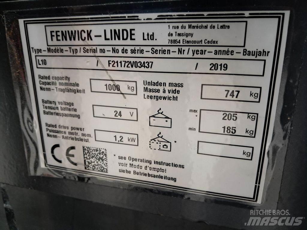 Linde L10 Stapelaar meeloop