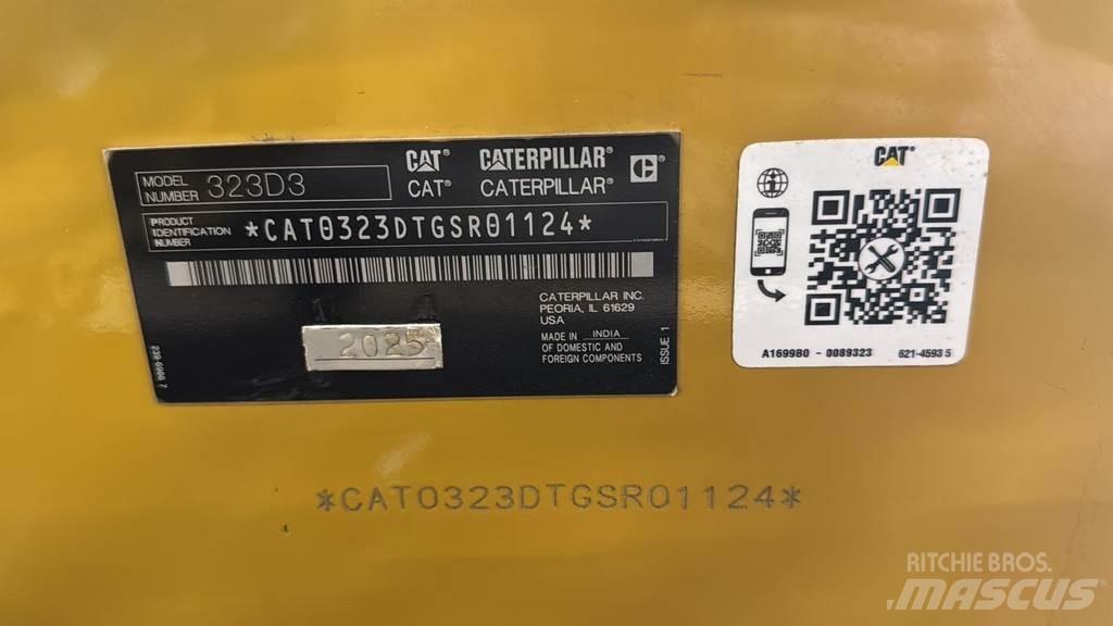 CAT 323D3 Rupsgraafmachines