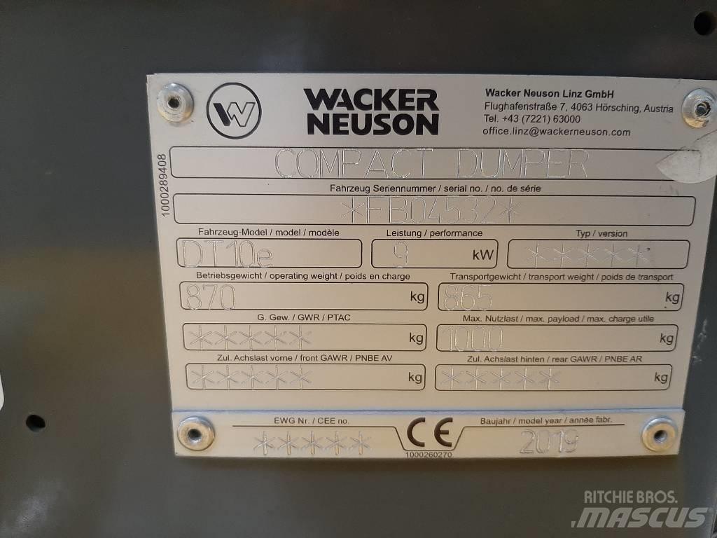 Wacker Neuson DT10e Rupsdumpers