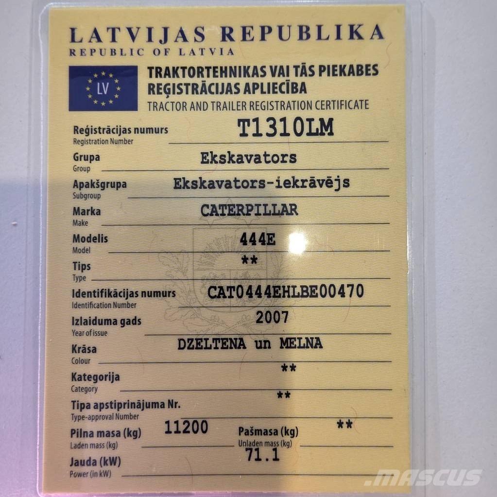 CAT 444 E Graaf-laadcombinaties