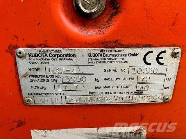 Kubota U36-4 Rupsgraafmachines