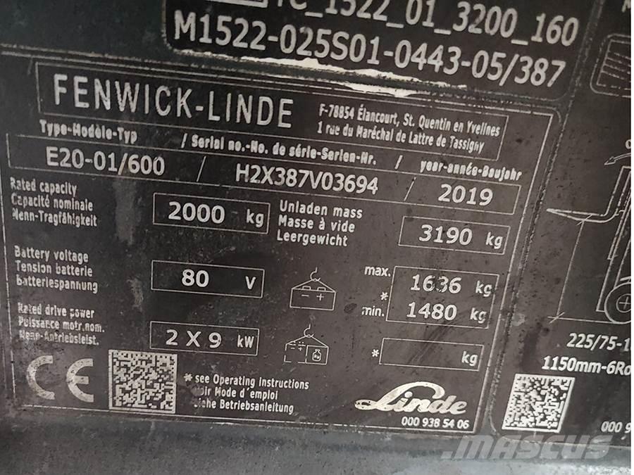 Linde E20-01/600 Elektrische heftrucks