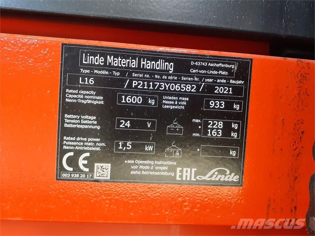 Linde L16i Stapelaar meeloop