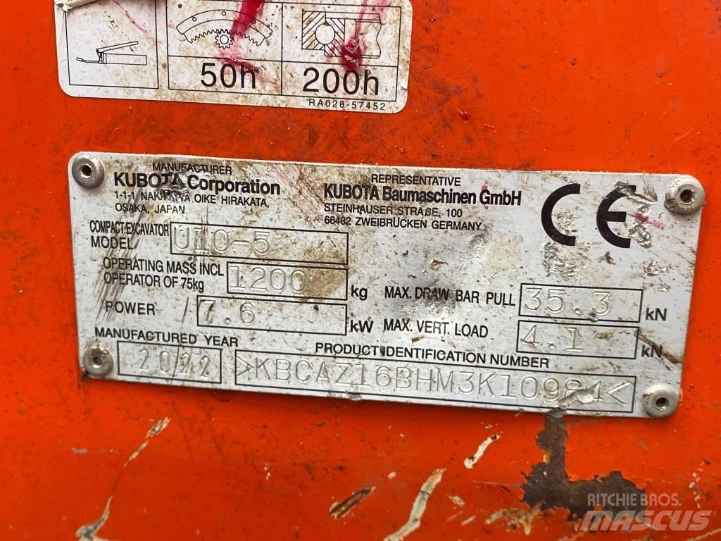 Kubota u10-5 Minigraafmachines < 7t