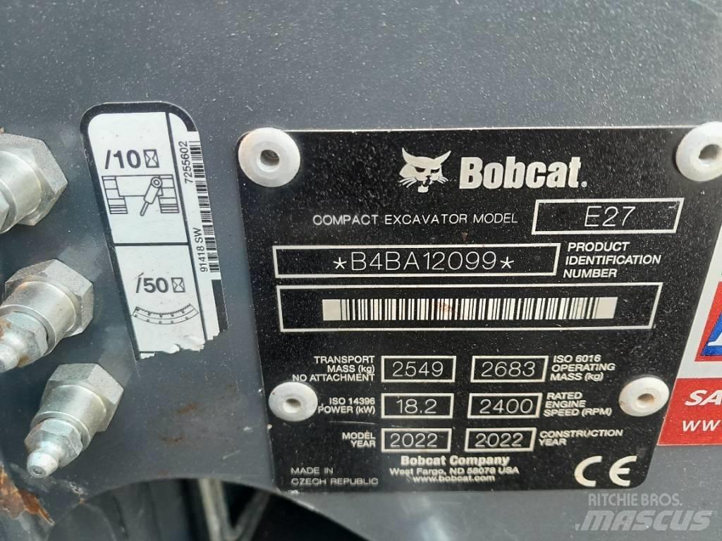 Bobcat E 27 Minigraafmachines < 7t