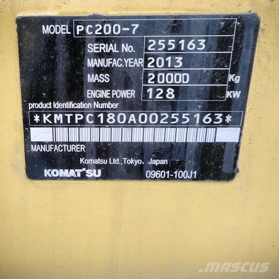 Komatsu pc200-7 Rupsgraafmachines