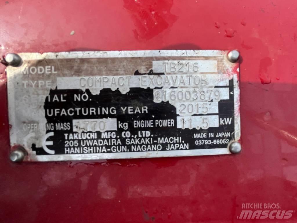 Takeuchi TB 216 Minigraafmachines < 7t