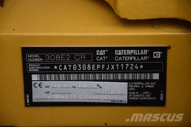 CAT 308 E2CR Midigraafmachines 7t - 12t