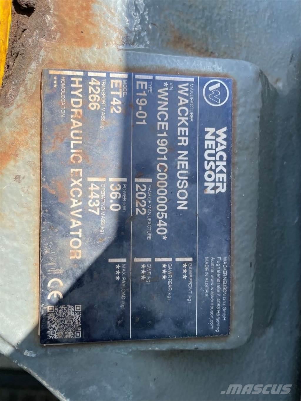 Wacker Neuson ET42 Rupsgraafmachines