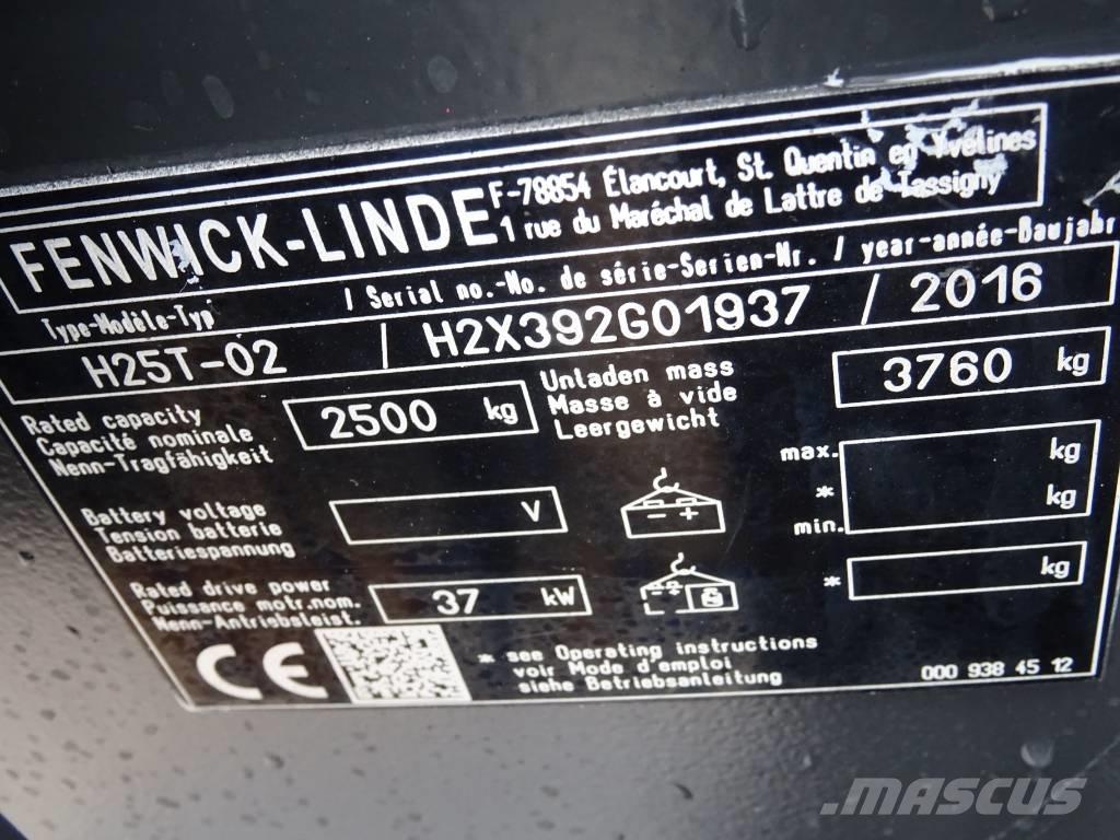 Linde H25T-02 LPG heftrucks