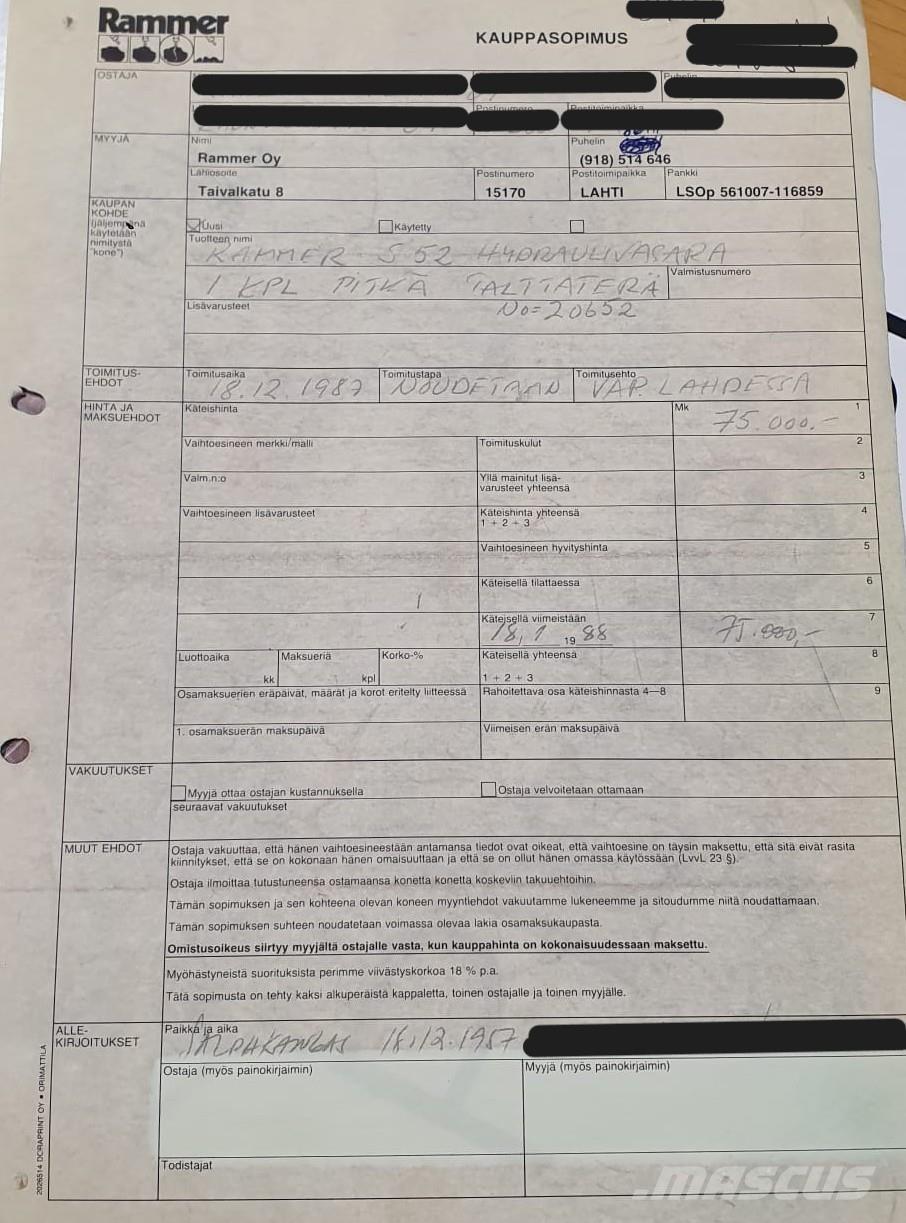 Rammer S52 Hamers en brekers