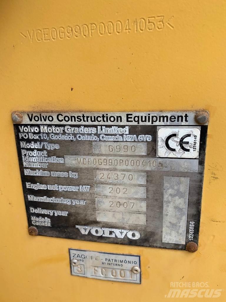 Volvo G990 Graders
