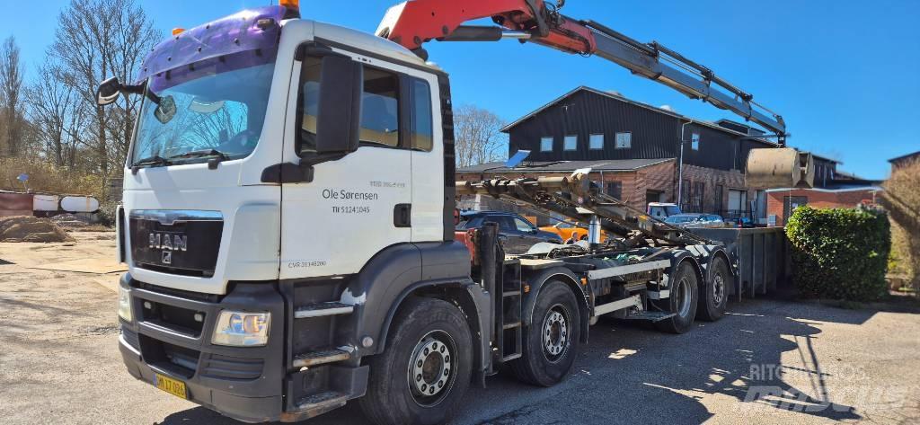 MAN 35.440 Vlakke laadvloer met kraan