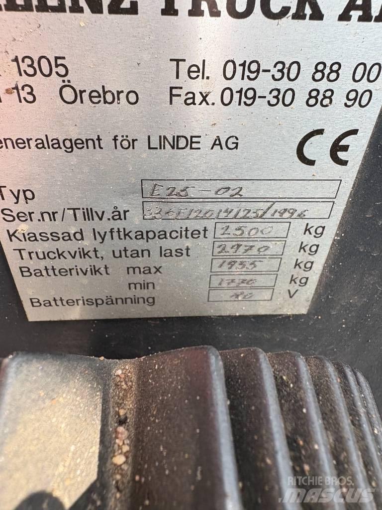 Linde E 25 Elektrische heftrucks