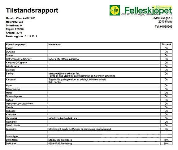 CLAAS AXION 830 Tractoren