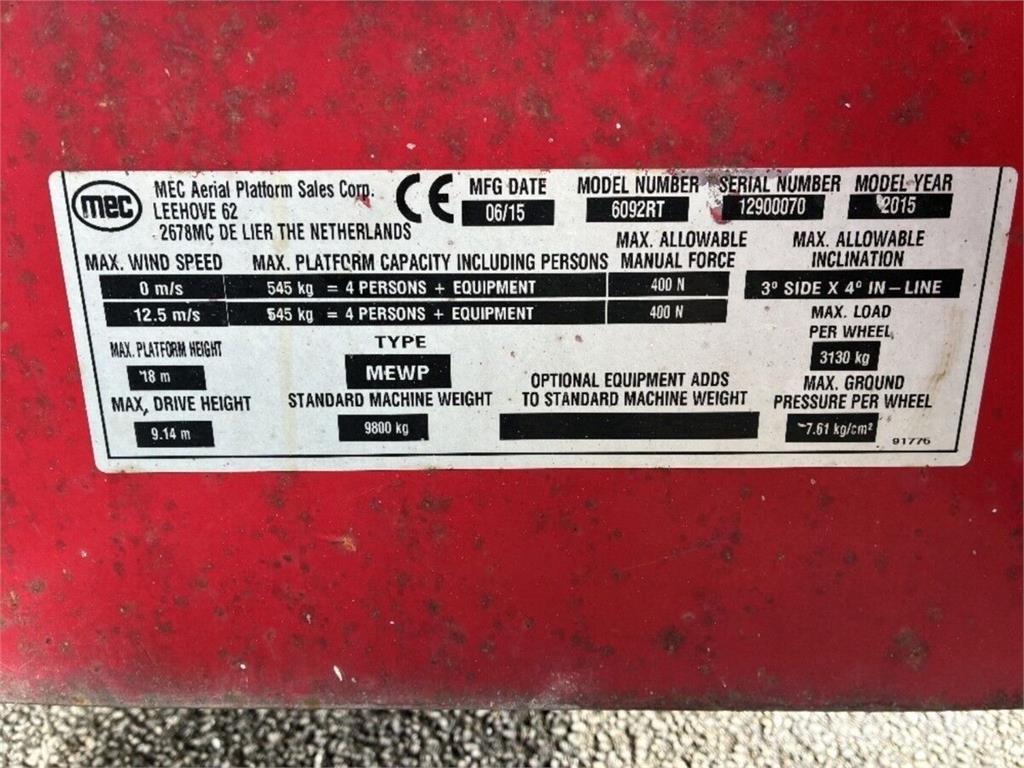 MEC 6092RT Schaarhoogwerkers