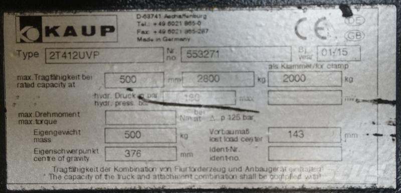 Kaup 2T412UVP Overige tweedehands voorzetapparatuur en componenten
