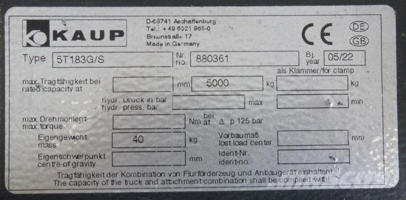 Kaup 5T183G/S Overige tweedehands voorzetapparatuur en componenten