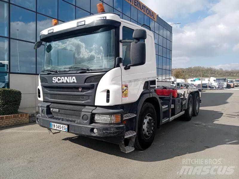 Scania P 410 Containertrucks met kabelsysteem
