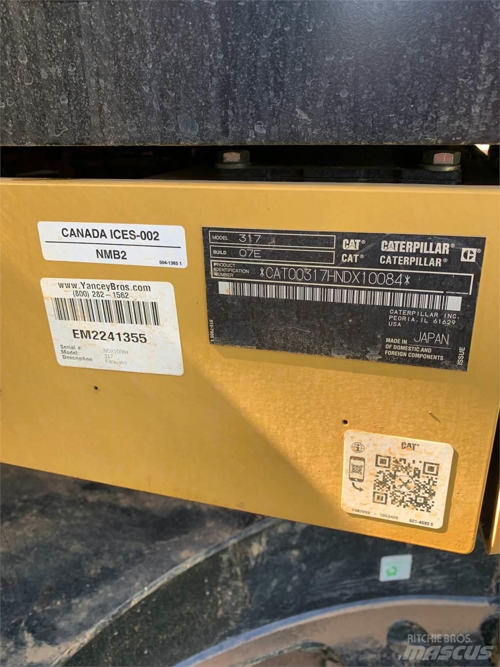CAT 317 Midigraafmachines 7t - 12t