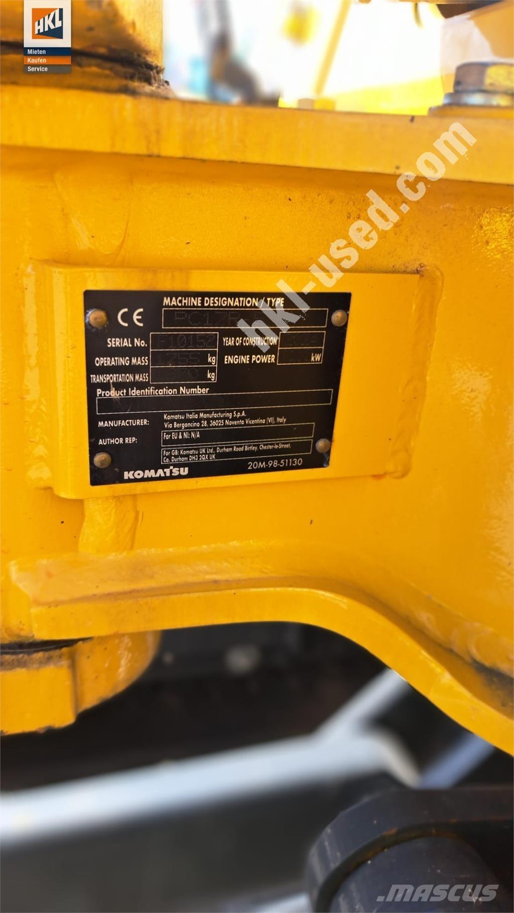 Komatsu PC 17 R-5 Minigraafmachines < 7t