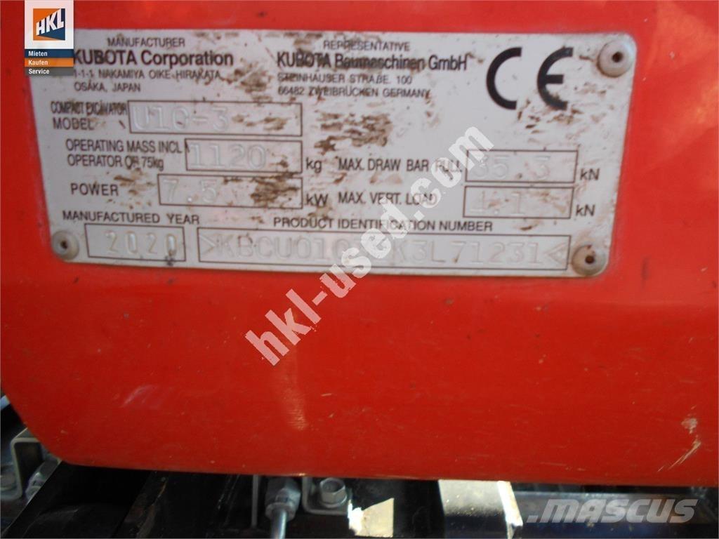 Kubota U 10-3 Minigraafmachines < 7t
