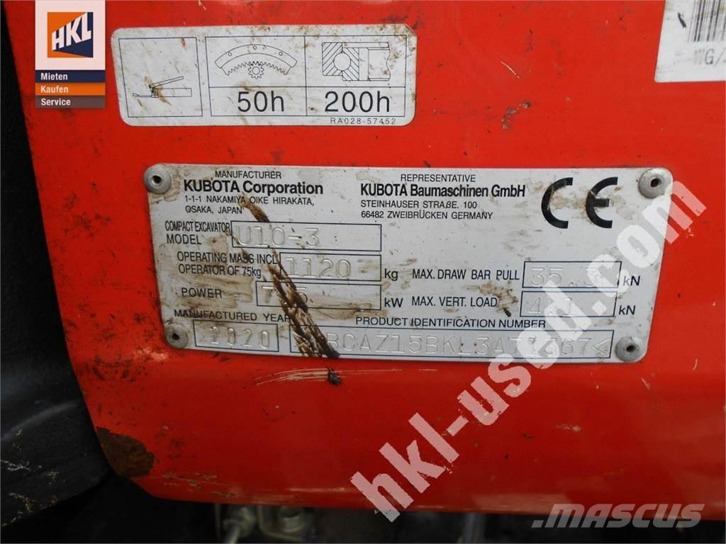 Kubota U 10-3 Minigraafmachines < 7t