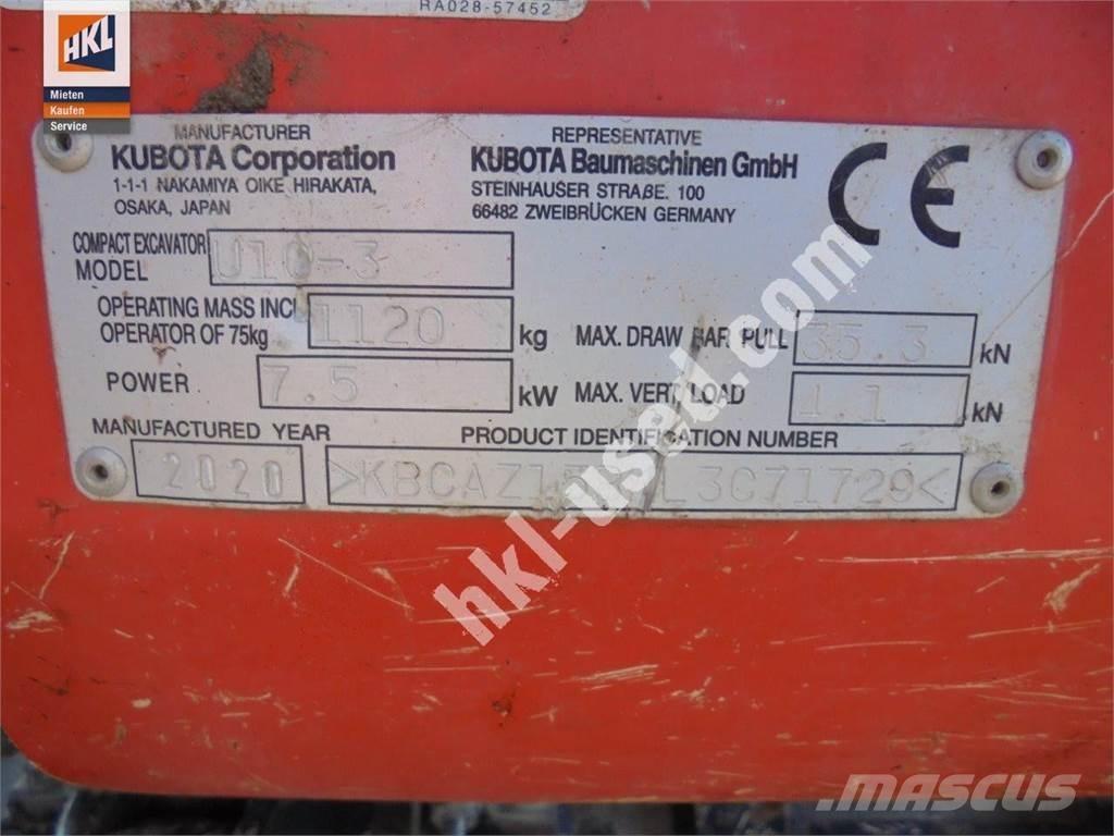 Kubota U 10-3 Minigraafmachines < 7t