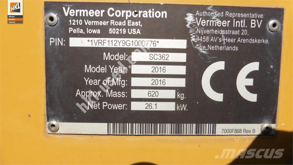Vermeer SC 362 Bouw - Overige