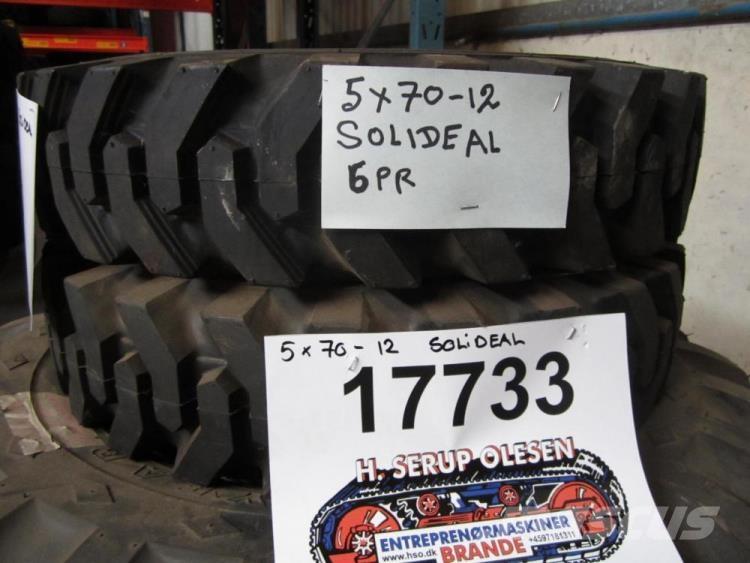  5X70-12 Solideal dæk - 2 stk. Banden, wielen en velgen