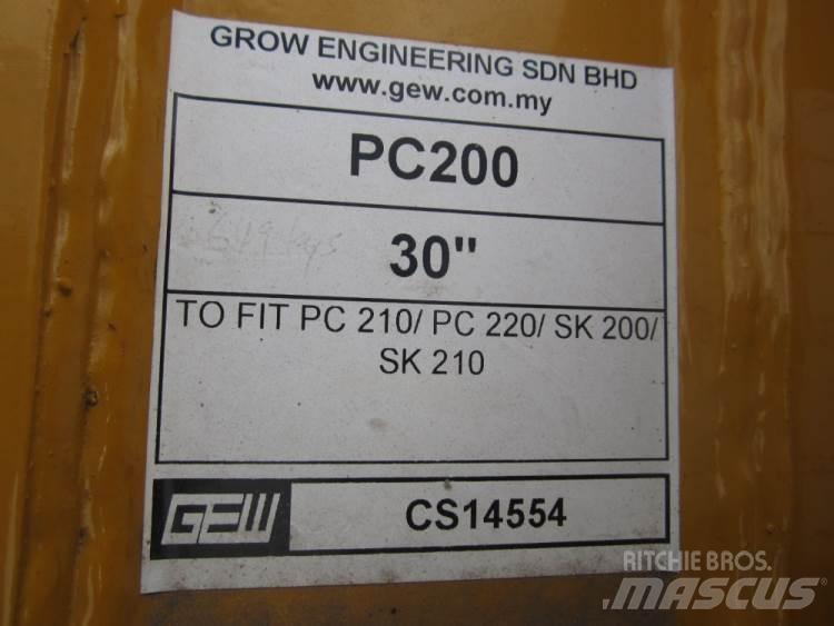  870 mm Graveskovl ex. PC200 Bakken