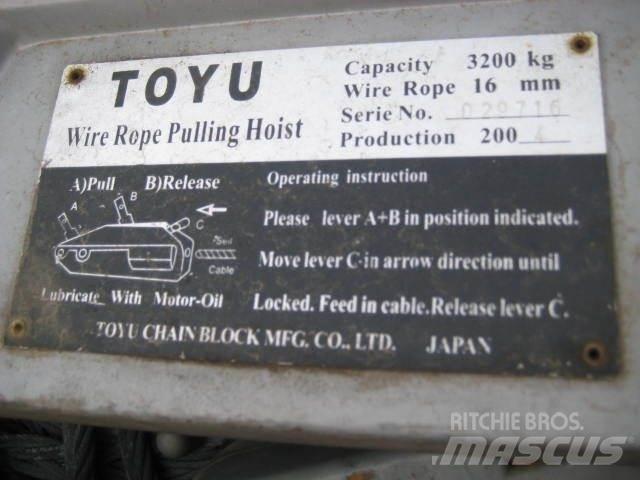  Rope pulling hoist - 3 stk. Takels, lieren en materiaalliften