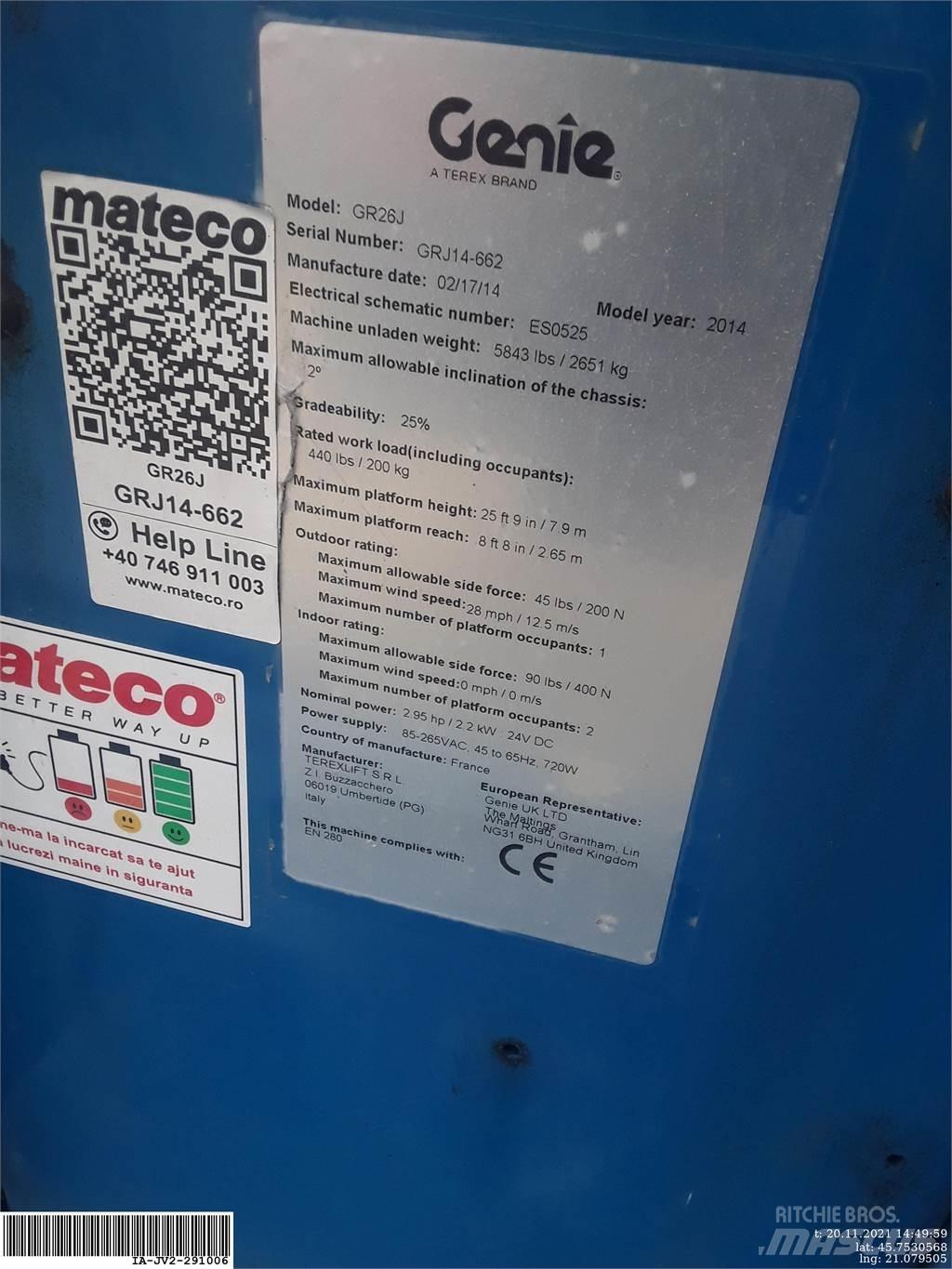 Genie GR26J Personenliften en invalideliften