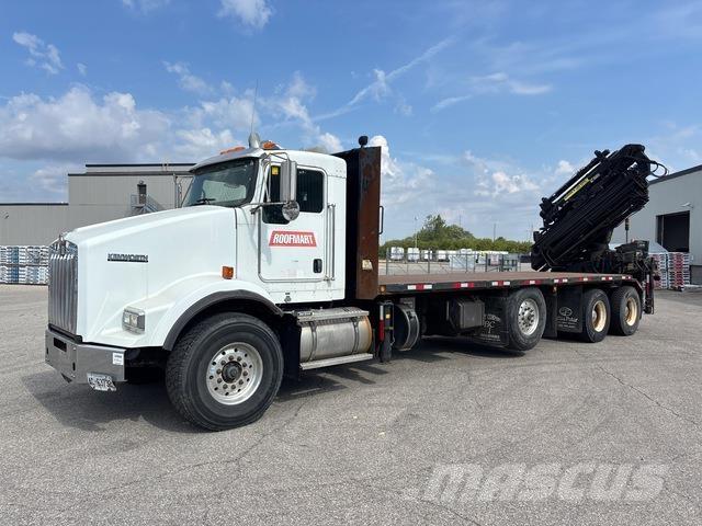 Kenworth T800 Vlakke laadvloer met kraan