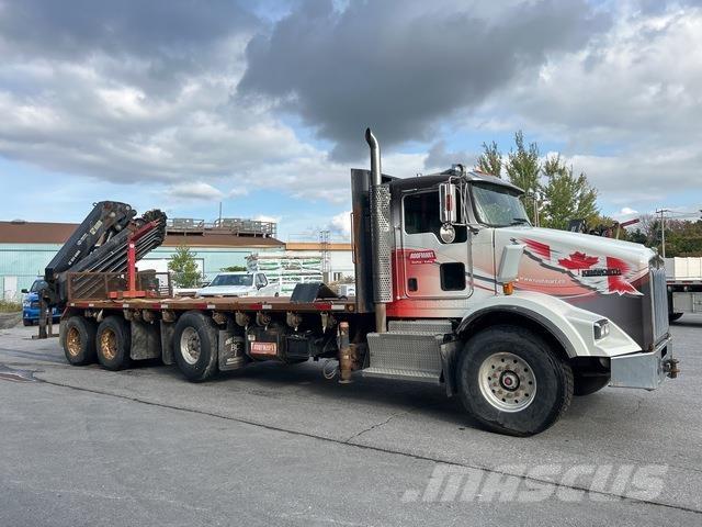 Kenworth T800 Vlakke laadvloer met kraan