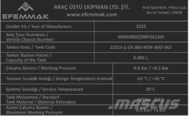 MAN TGM18.250 Water tankwagens