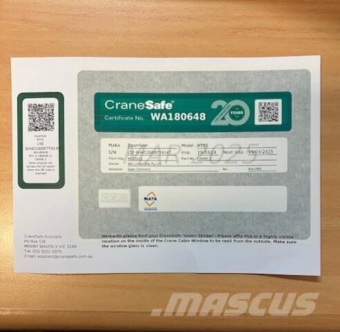 Zoomlion RT55 Ruwterrein kranen