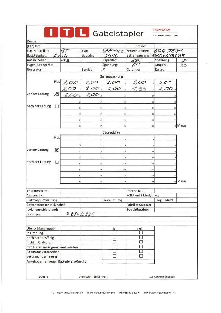 Toyota SPE140 Stapelaar meeloop