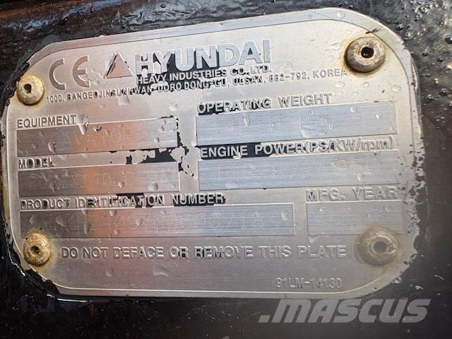 Hyundai R140-9A Rupsgraafmachines