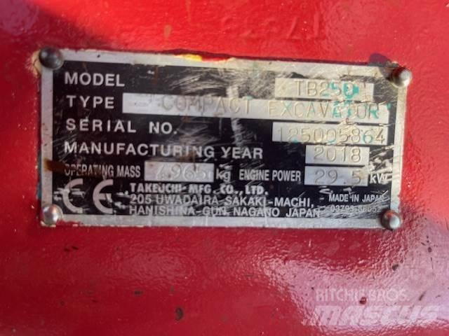 Takeuchi TB250 Midigraafmachines 7t - 12t