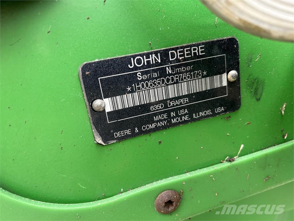 John Deere 635D Maaidorser aanbouwdelen