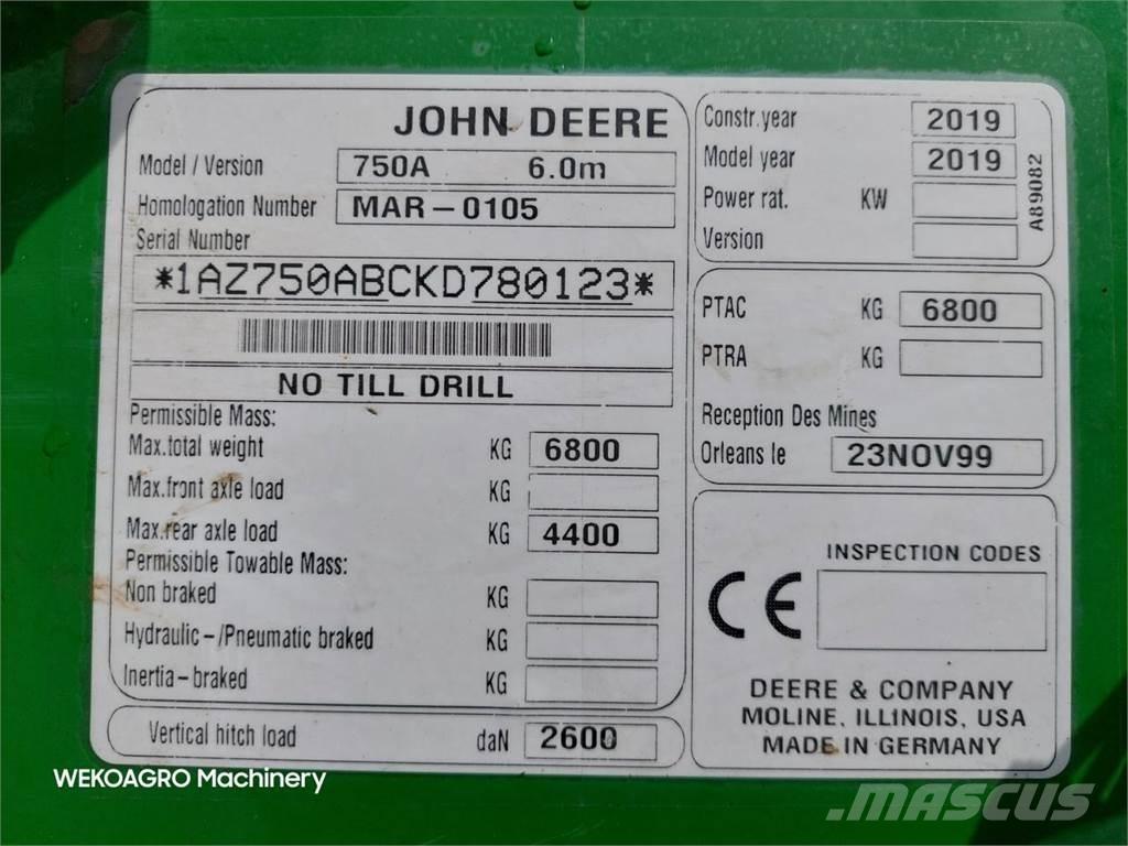 John Deere 750 A Zaaimachines