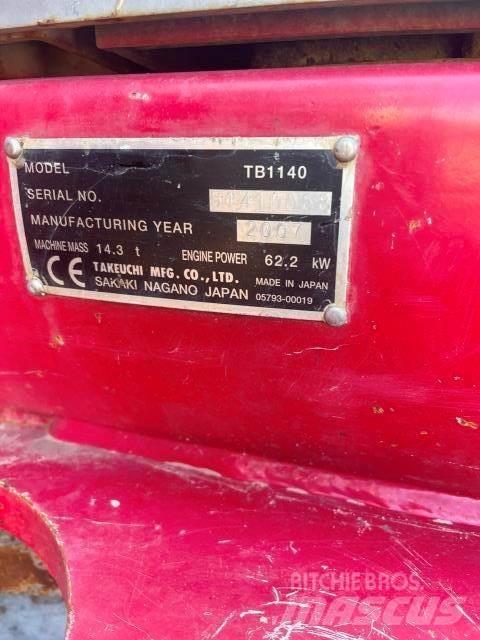 Takeuchi 1140 Minigraafmachines < 7t
