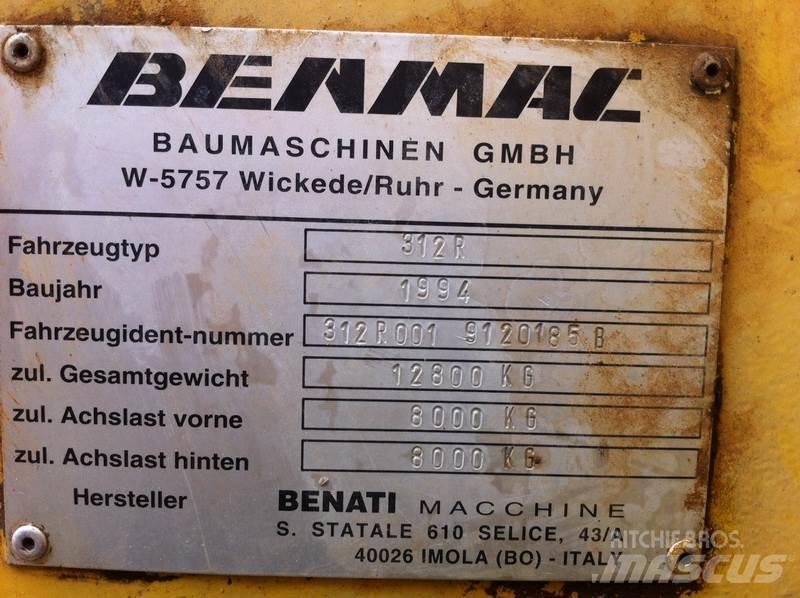 Benmac 312R Overige componenten