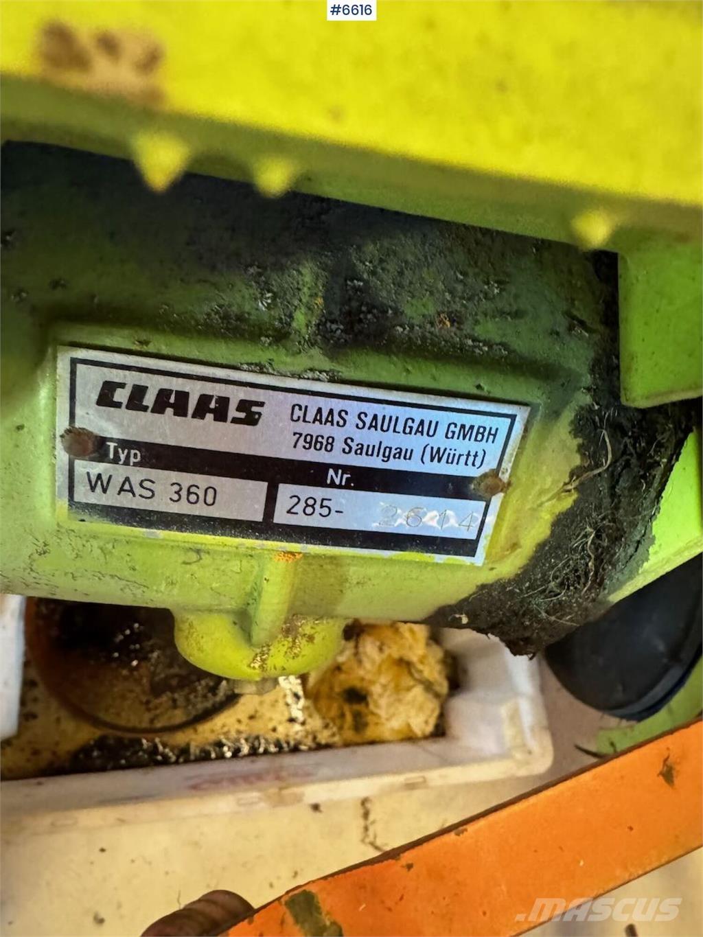 CLAAS WAS 360 Overige rooimachines