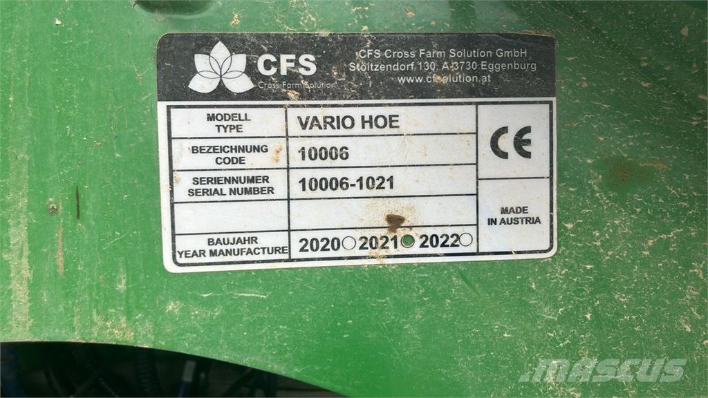  CFS Vario Hoe Overige zaaimachines