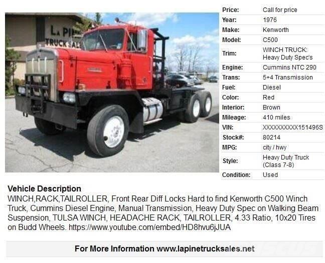Kenworth C500 Sleepwagens