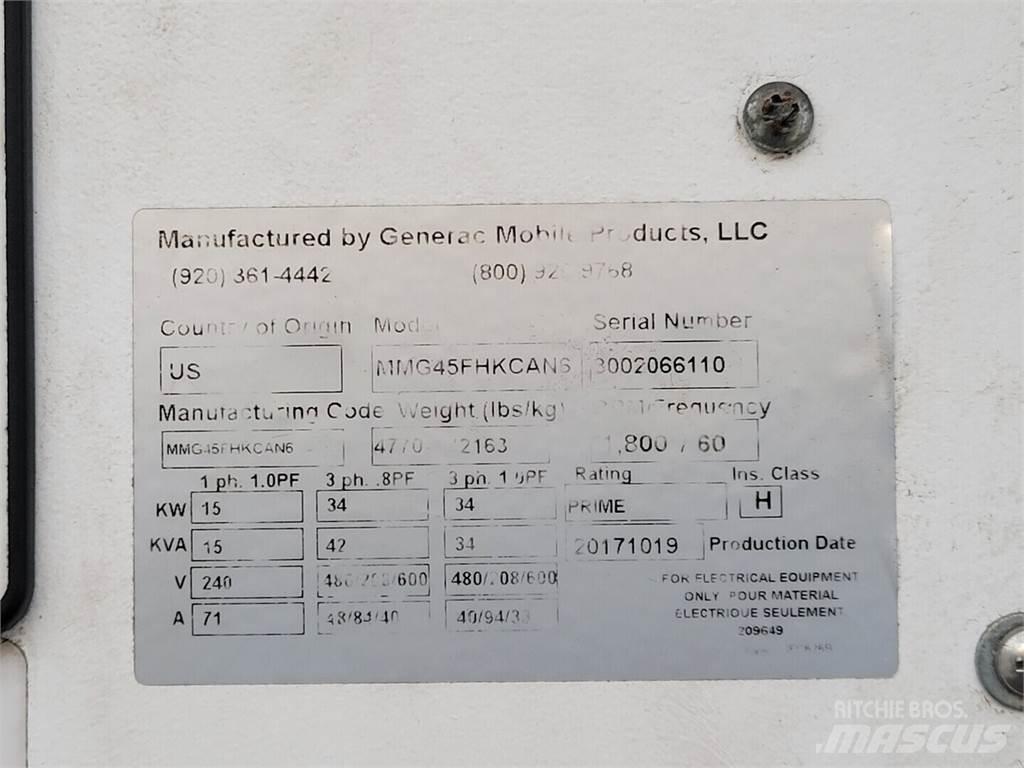Generac MMG45FHKCAN6 Diesel generatoren