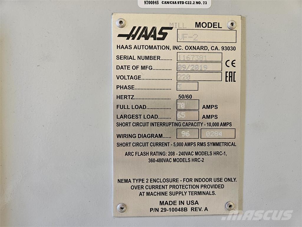 Haas VF-2 Bouw - Overige